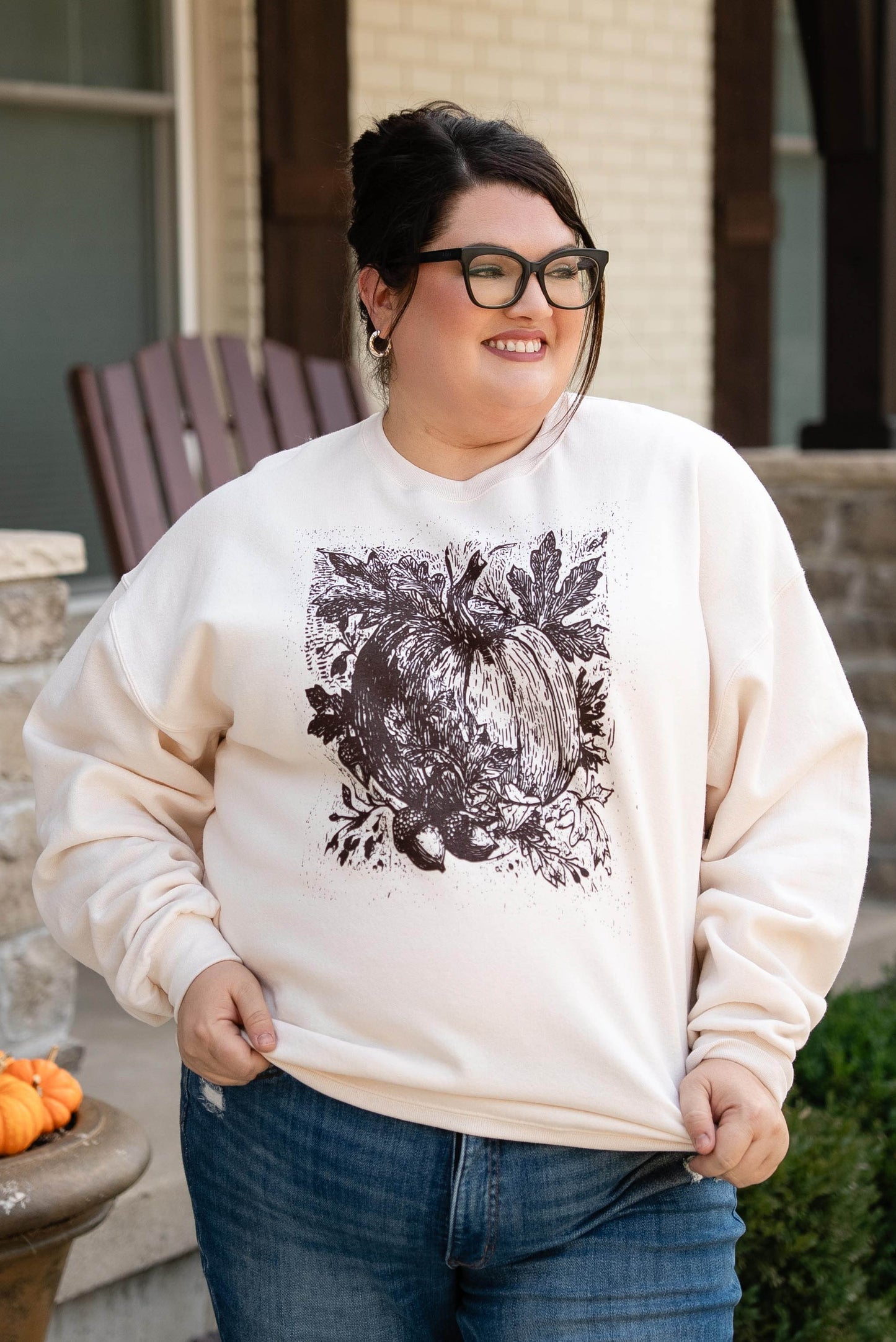 Fall Pumpkin Graphic Sweatshirt