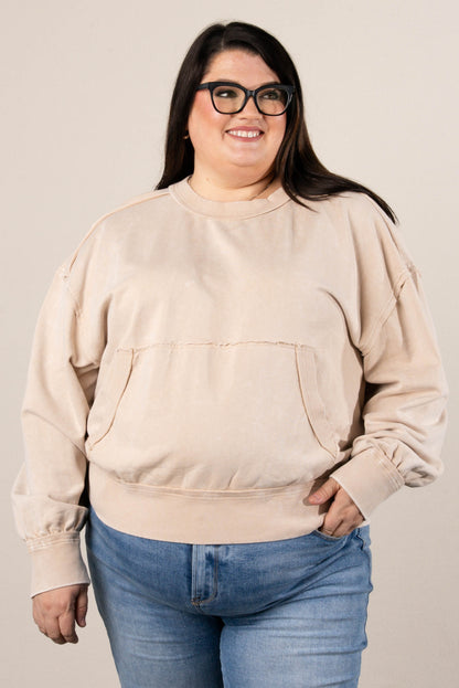 Marissa Washed Exposed Seam Pullover