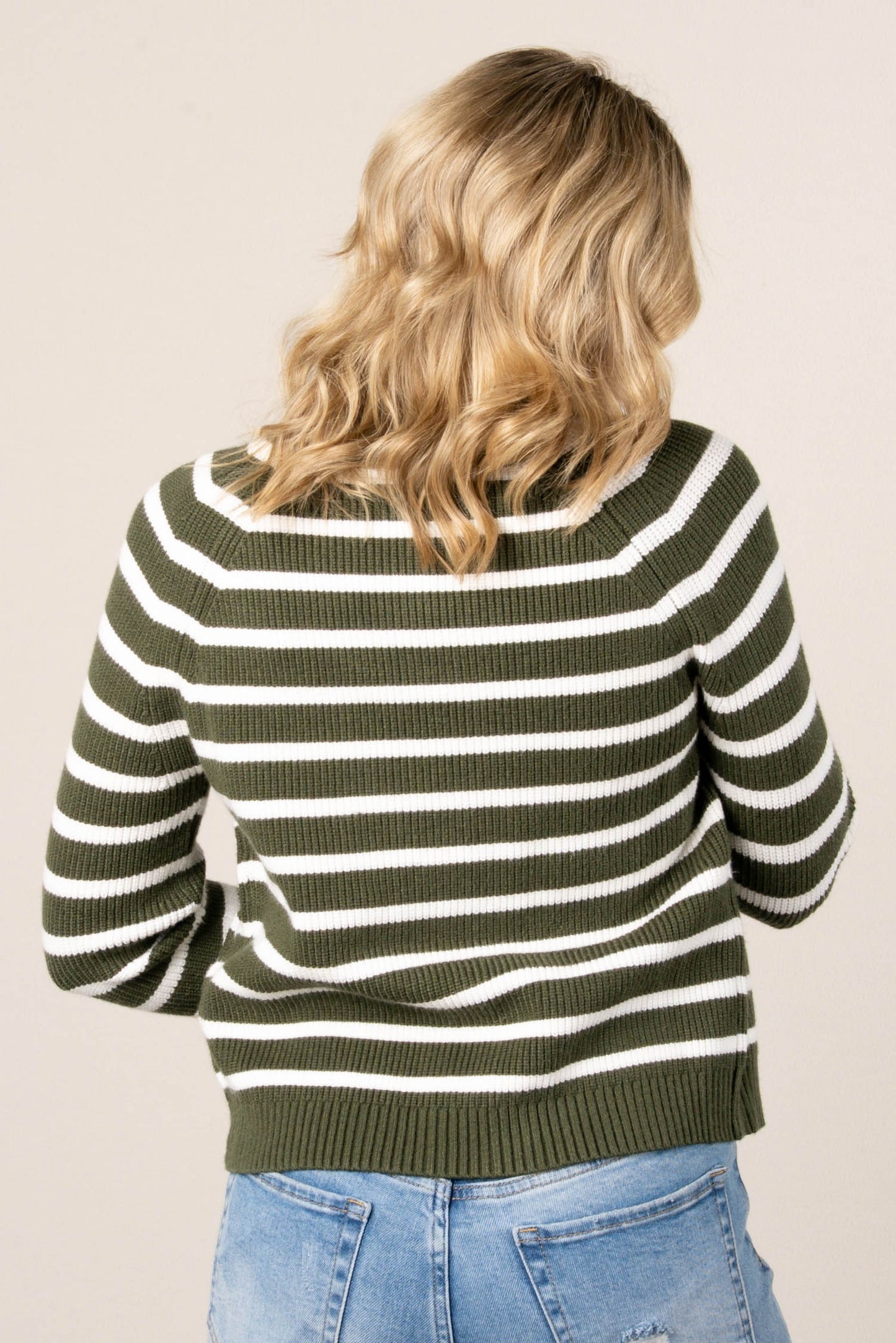 Alicia Striped Button Up Sweater Cardigan