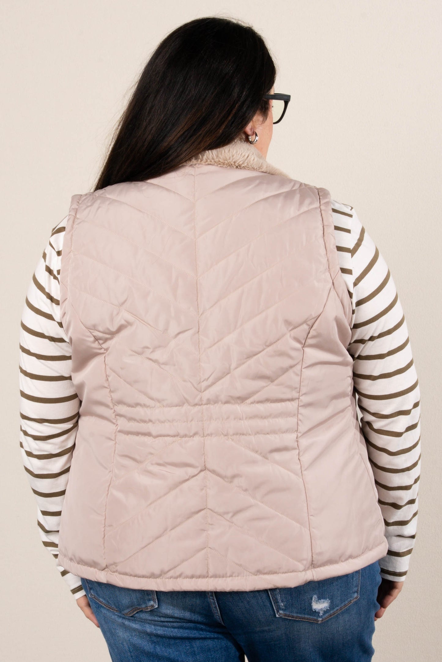 Selena Quilted Zip Front Vest