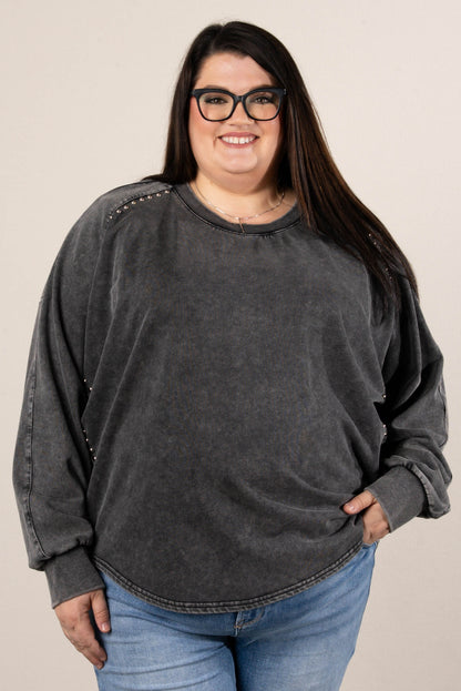 Renegade Washed Studded Hi-Lo Top