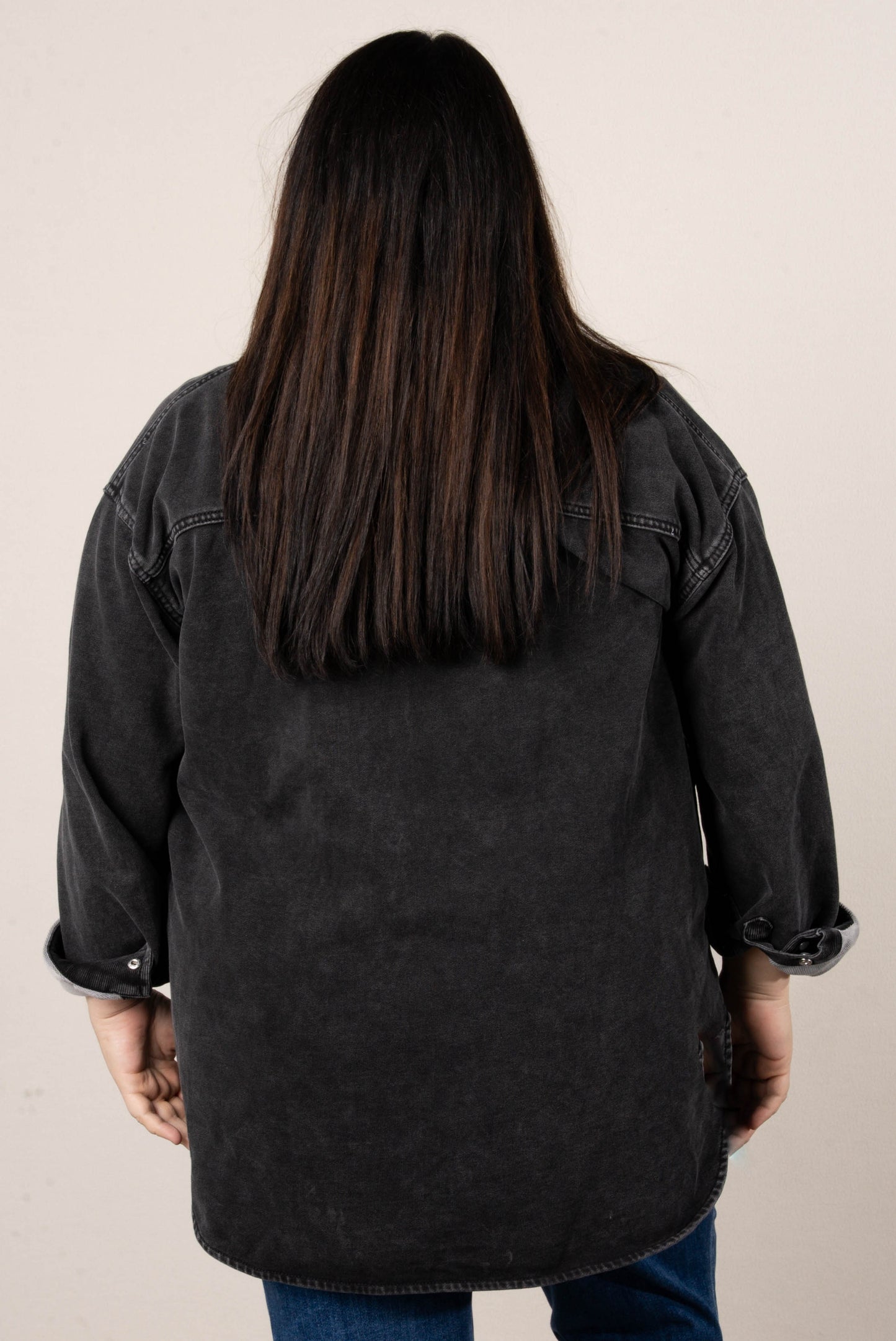 The Heritage Washed Snap Up Denim Shacket