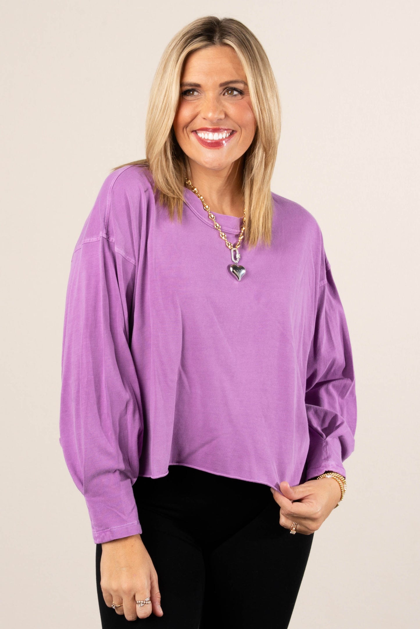 Free Spirit Washed Pleated Cuff Tee