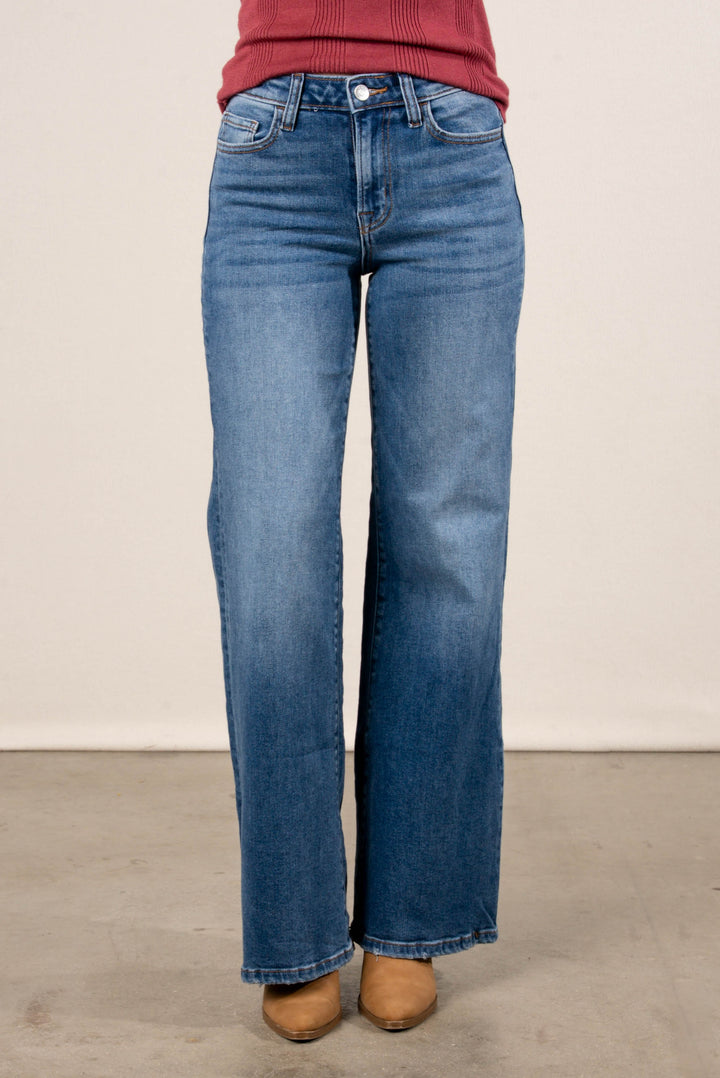 Zenana Spencer High Rise Wide Leg Jeans