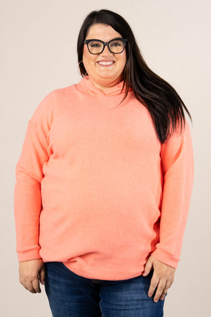 Brisk Morning Brushed Melange Hooded Top