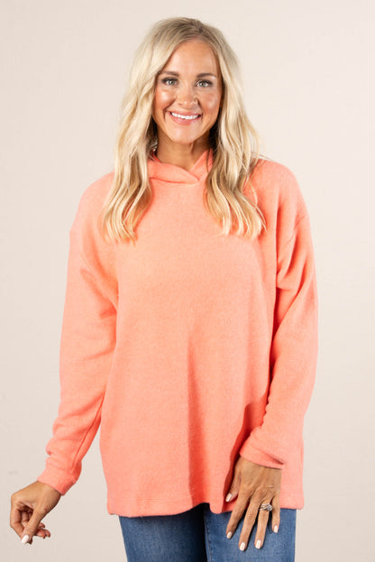 Brisk Morning Brushed Melange Hooded Top