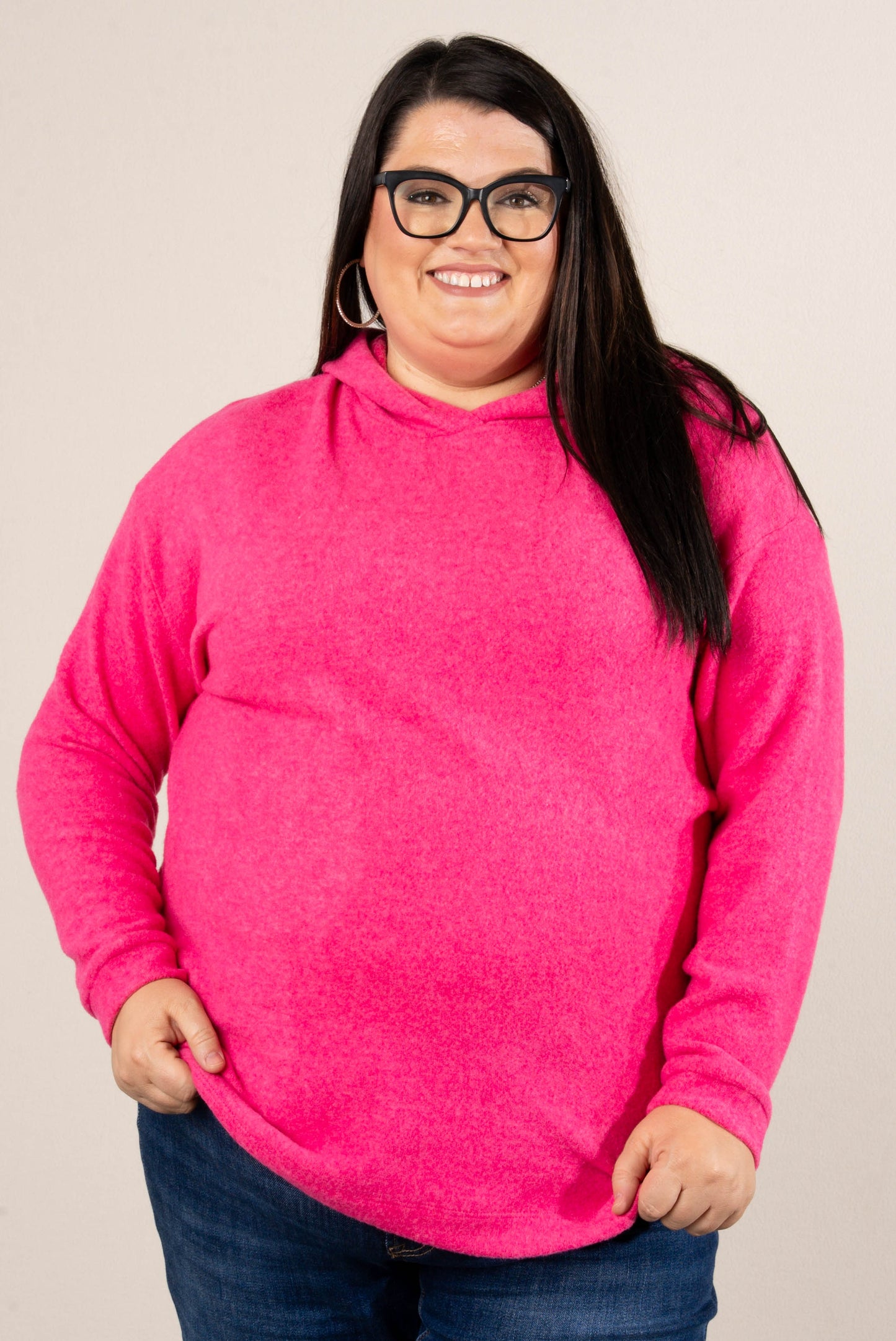 Brisk Morning Brushed Melange Hooded Top