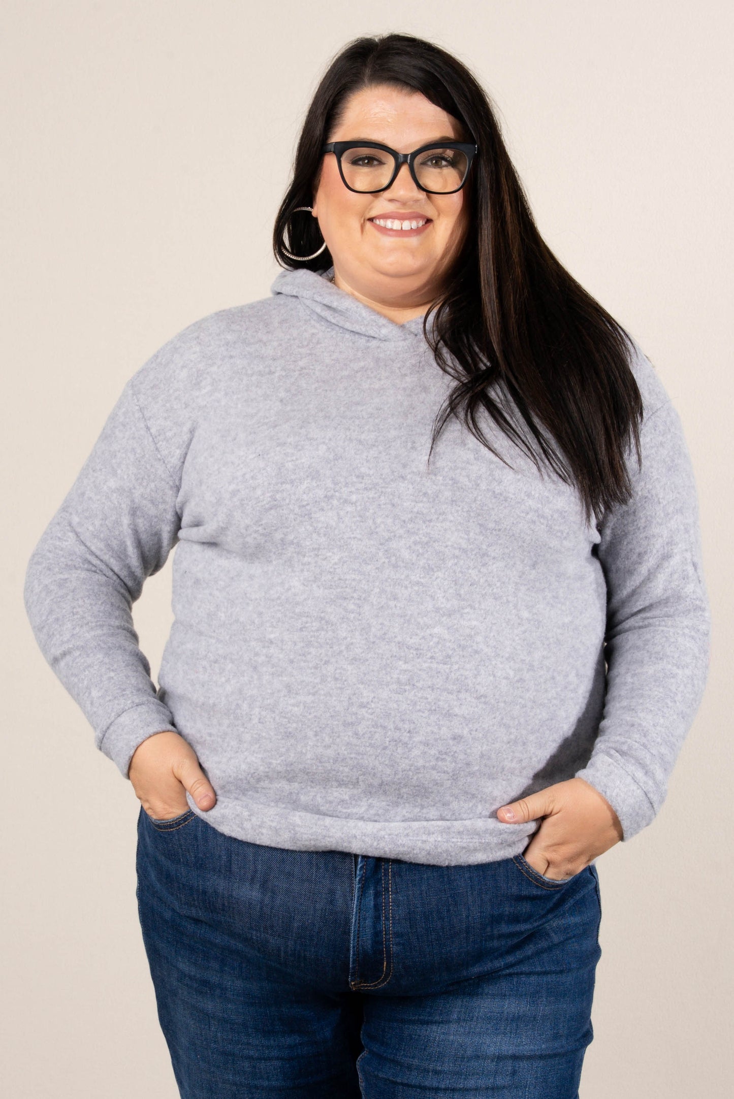 Brisk Morning Brushed Melange Hooded Top