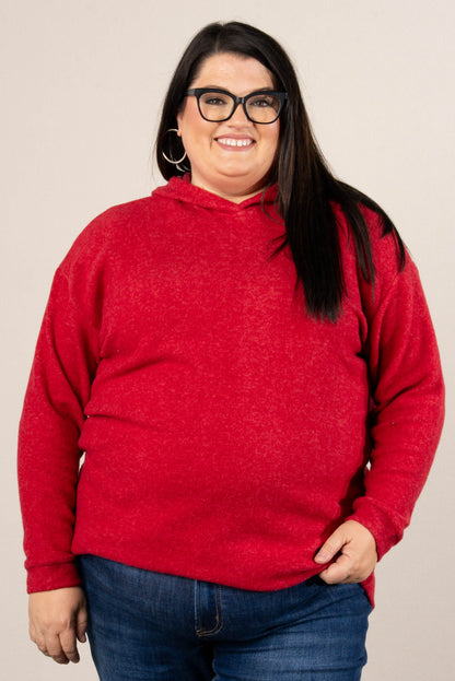 Brisk Morning Brushed Melange Hooded Top