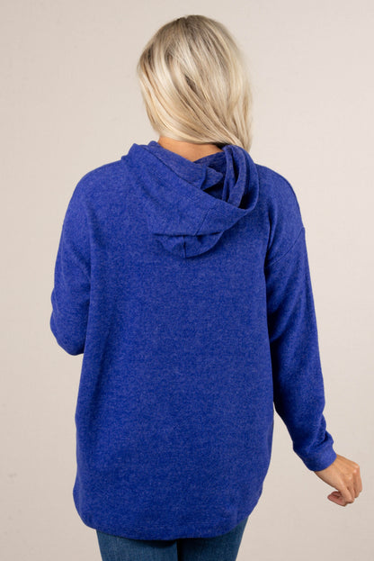 Brisk Morning Brushed Melange Hooded Top