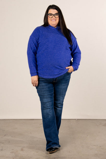 Brisk Morning Brushed Melange Hooded Top