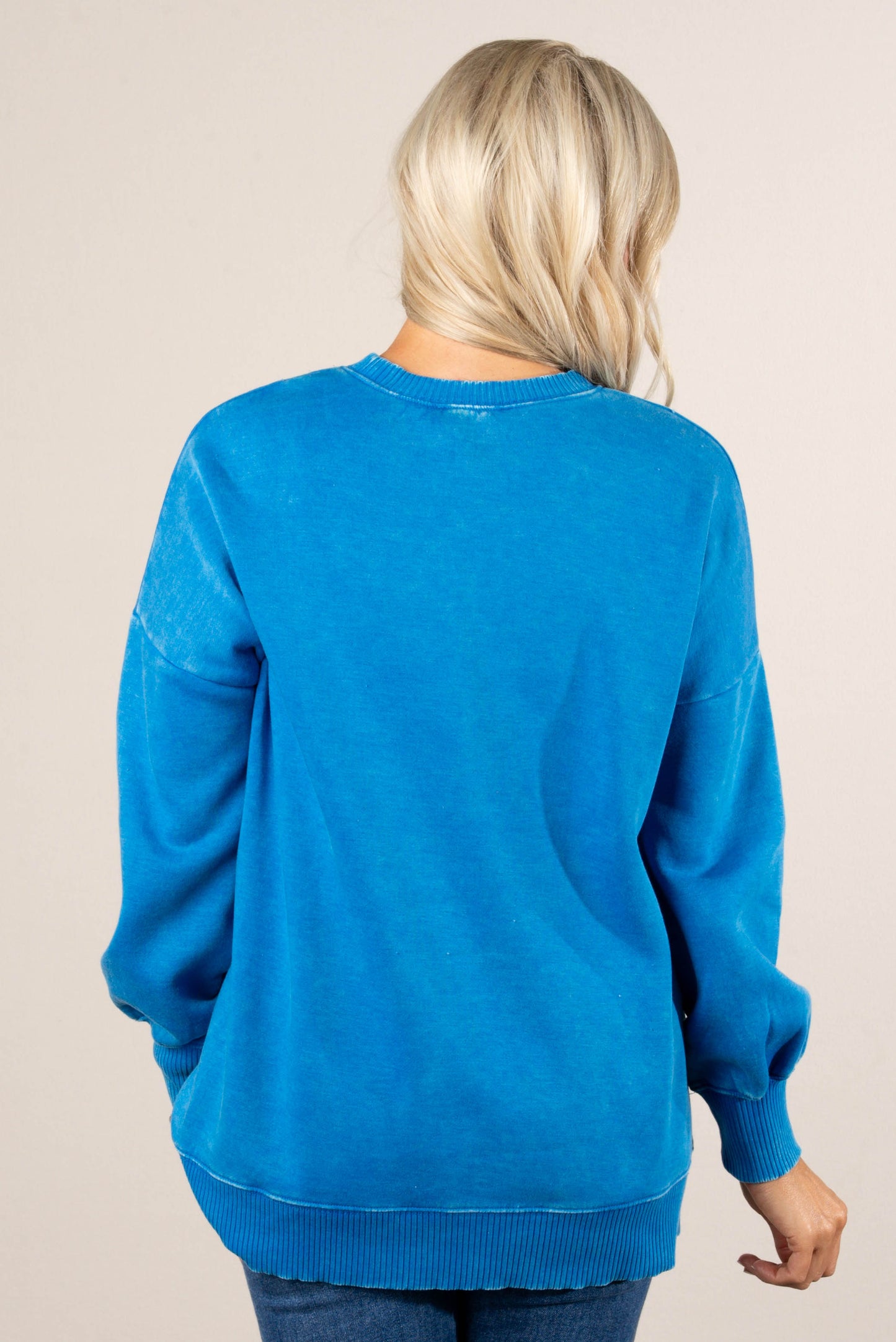 Autumn Days Acid Washed Hi-Lo Pullover