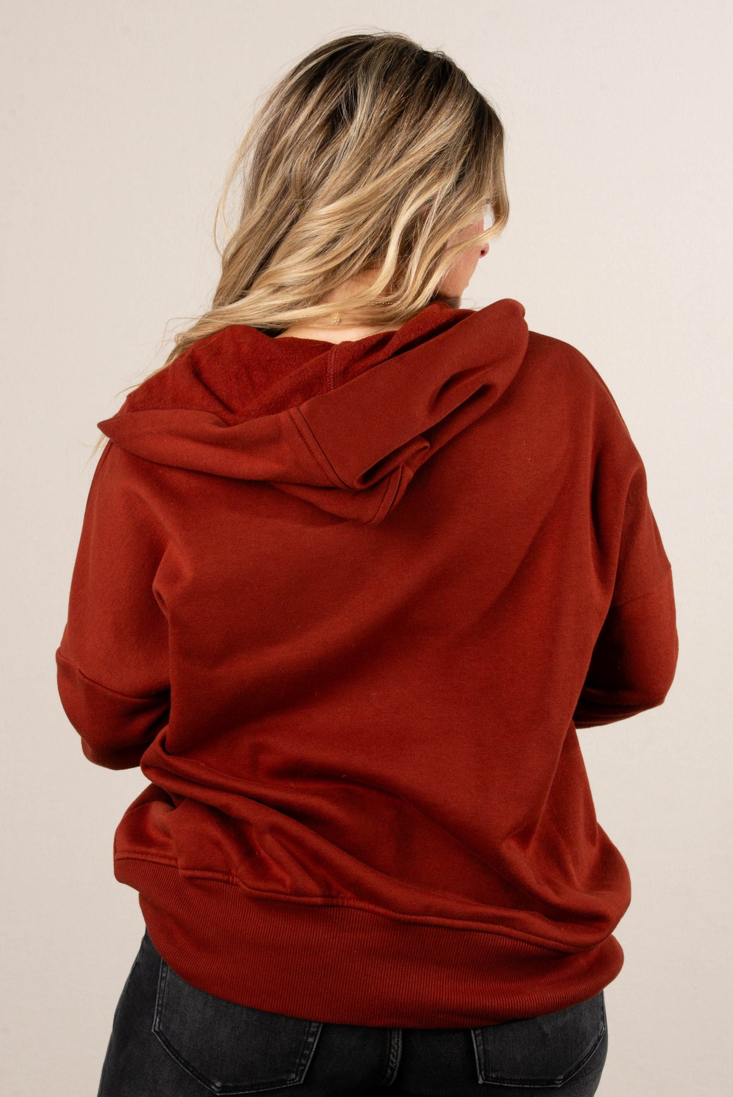 Wind Of Change Half Snap Hooded Pocket Pullover