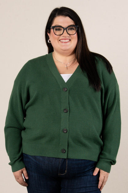 Falling Leaves Mini Waffle Knit Sweater Cardigan