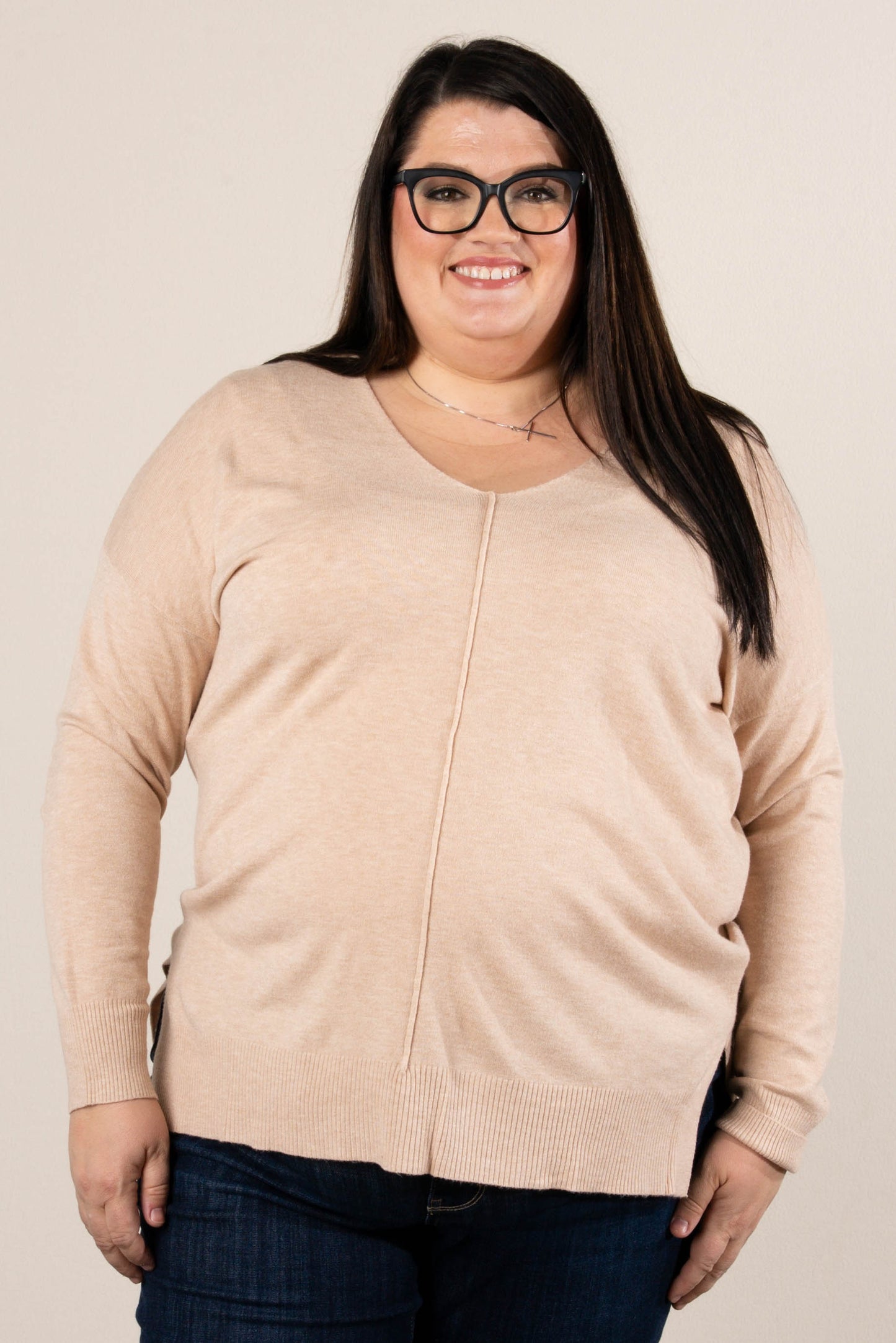 Piper Drop Shoulder Front Seam Sweater