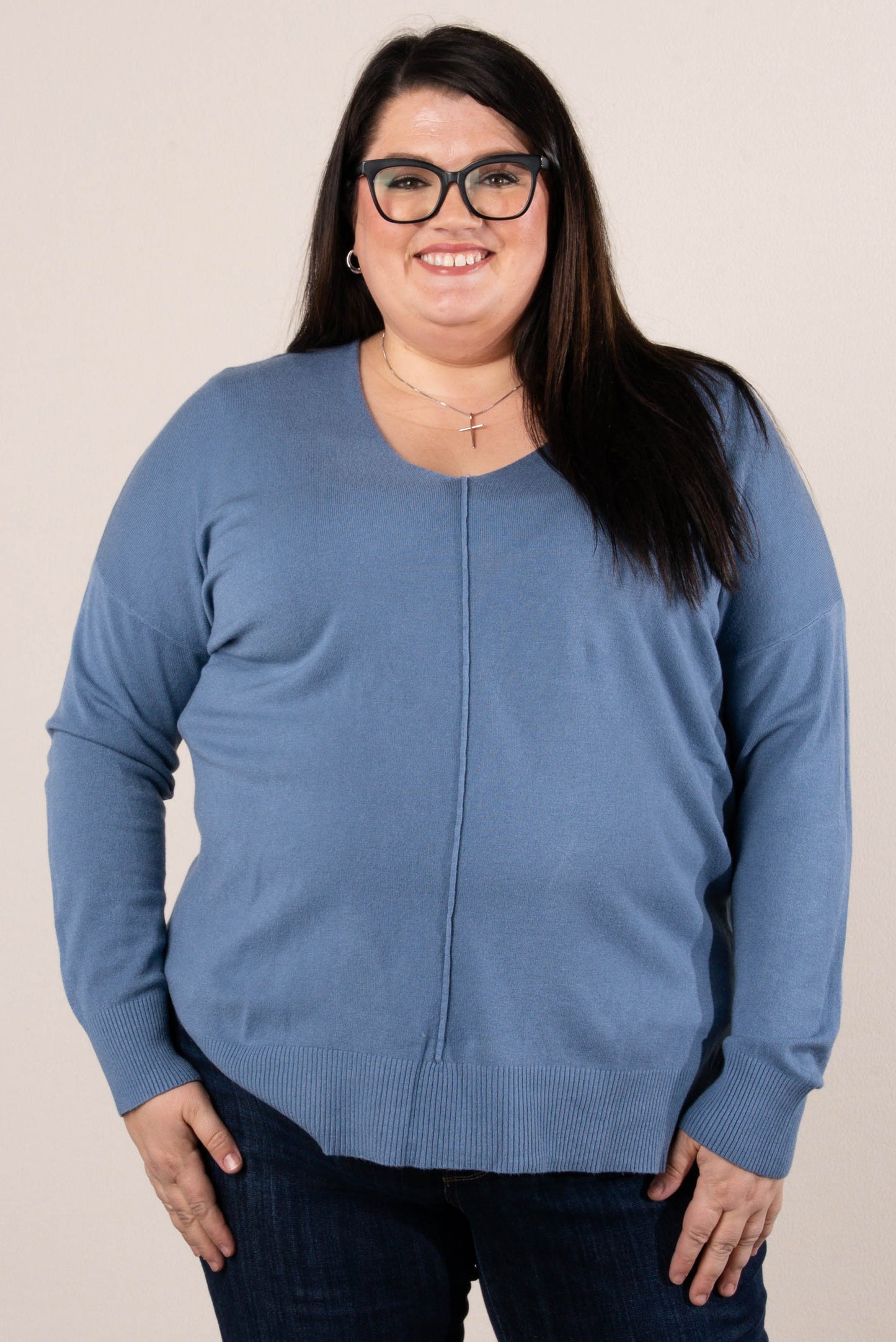 Piper Drop Shoulder Front Seam Sweater