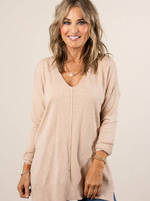 Piper Drop Shoulder Front Seam Sweater