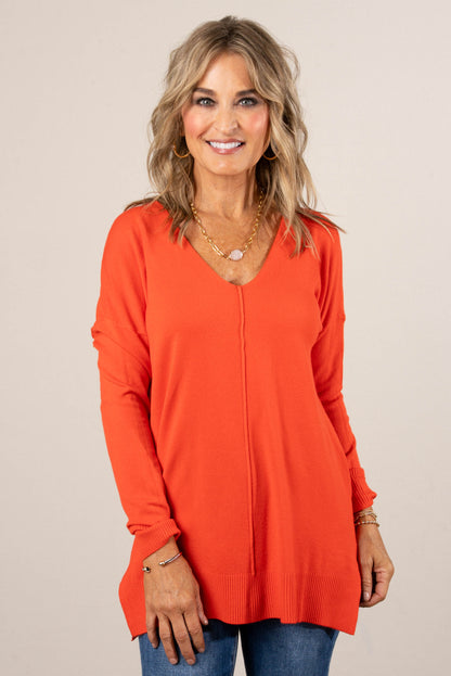 Piper Drop Shoulder Front Seam Sweater