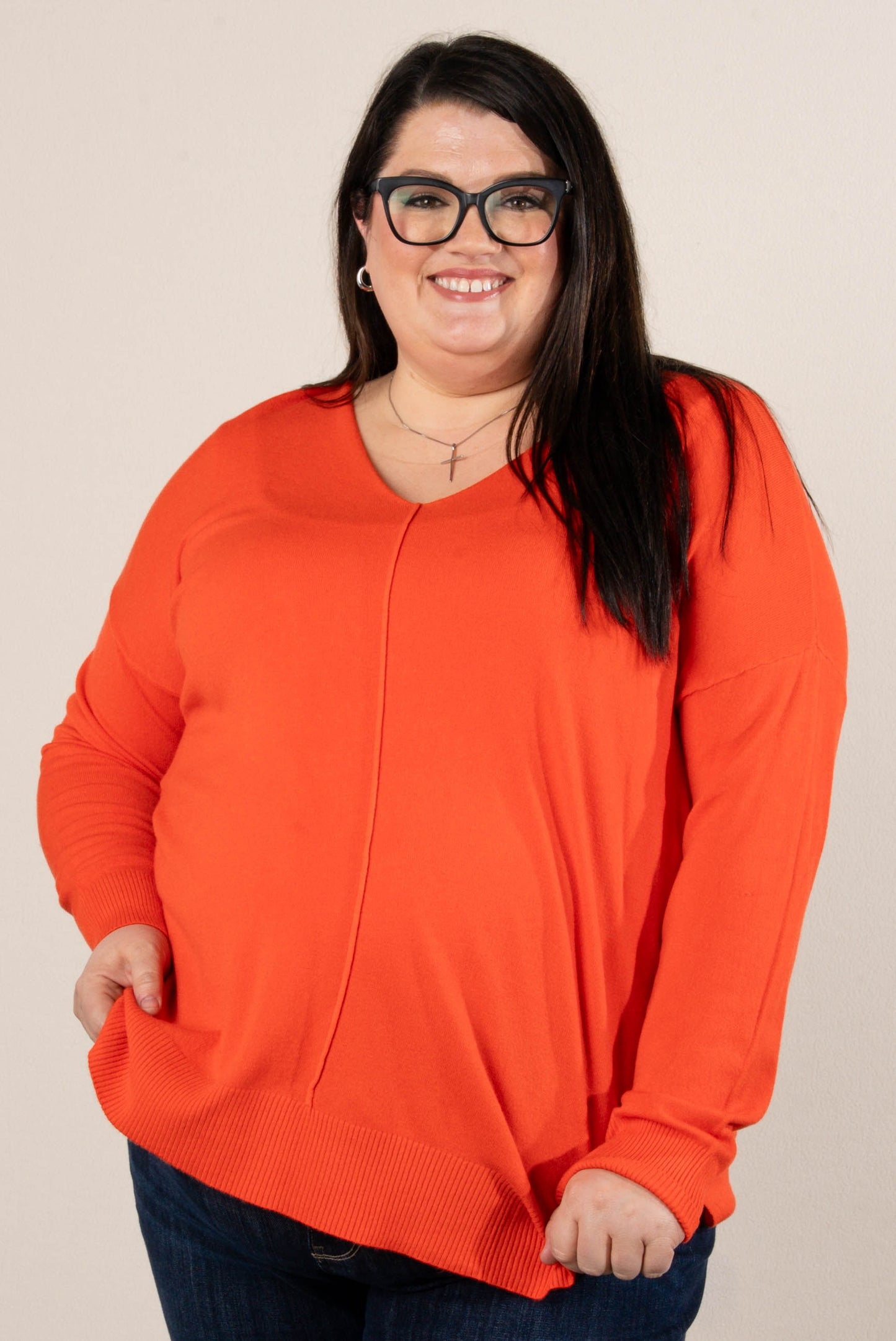 Piper Drop Shoulder Front Seam Sweater