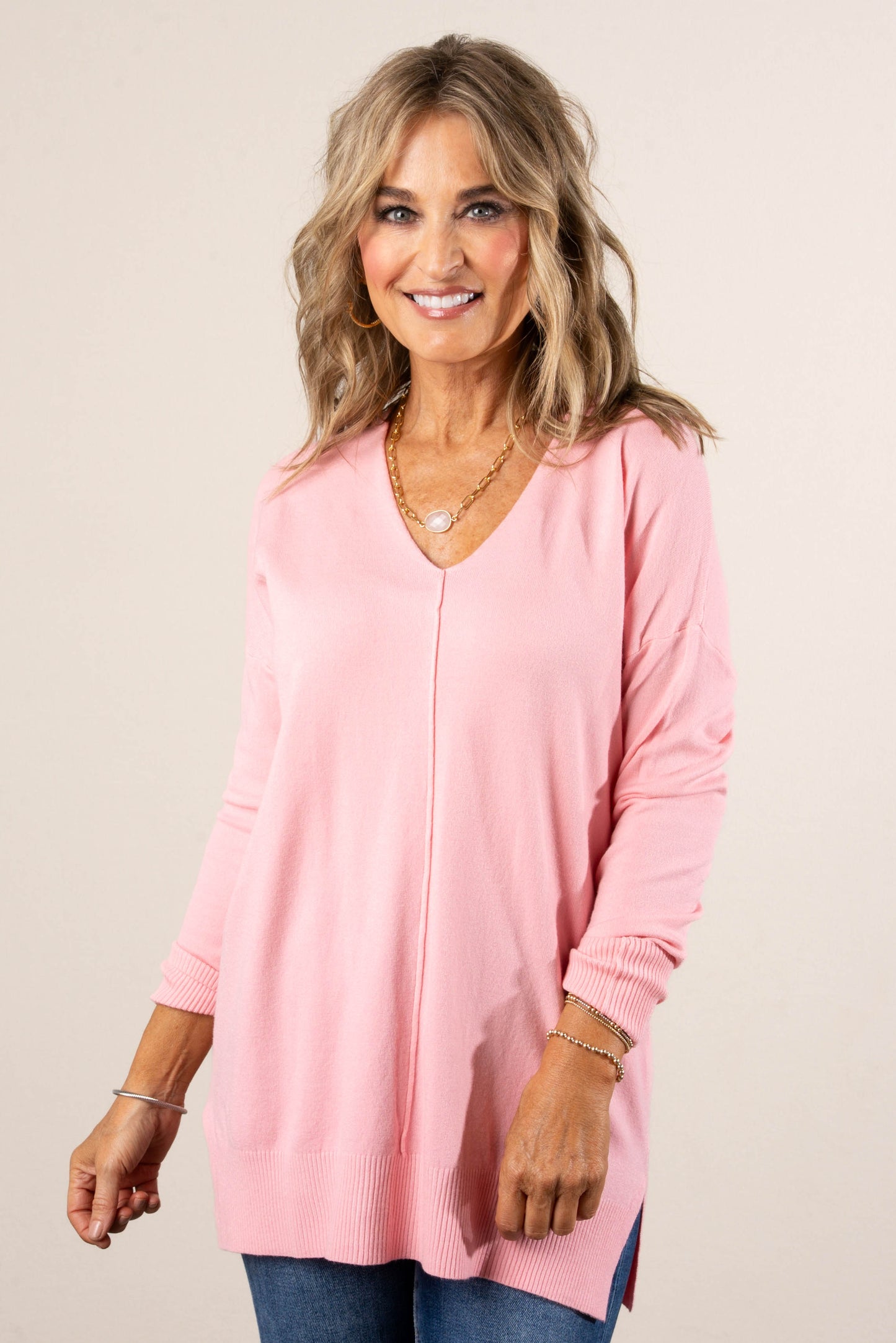 Piper Drop Shoulder Front Seam Sweater