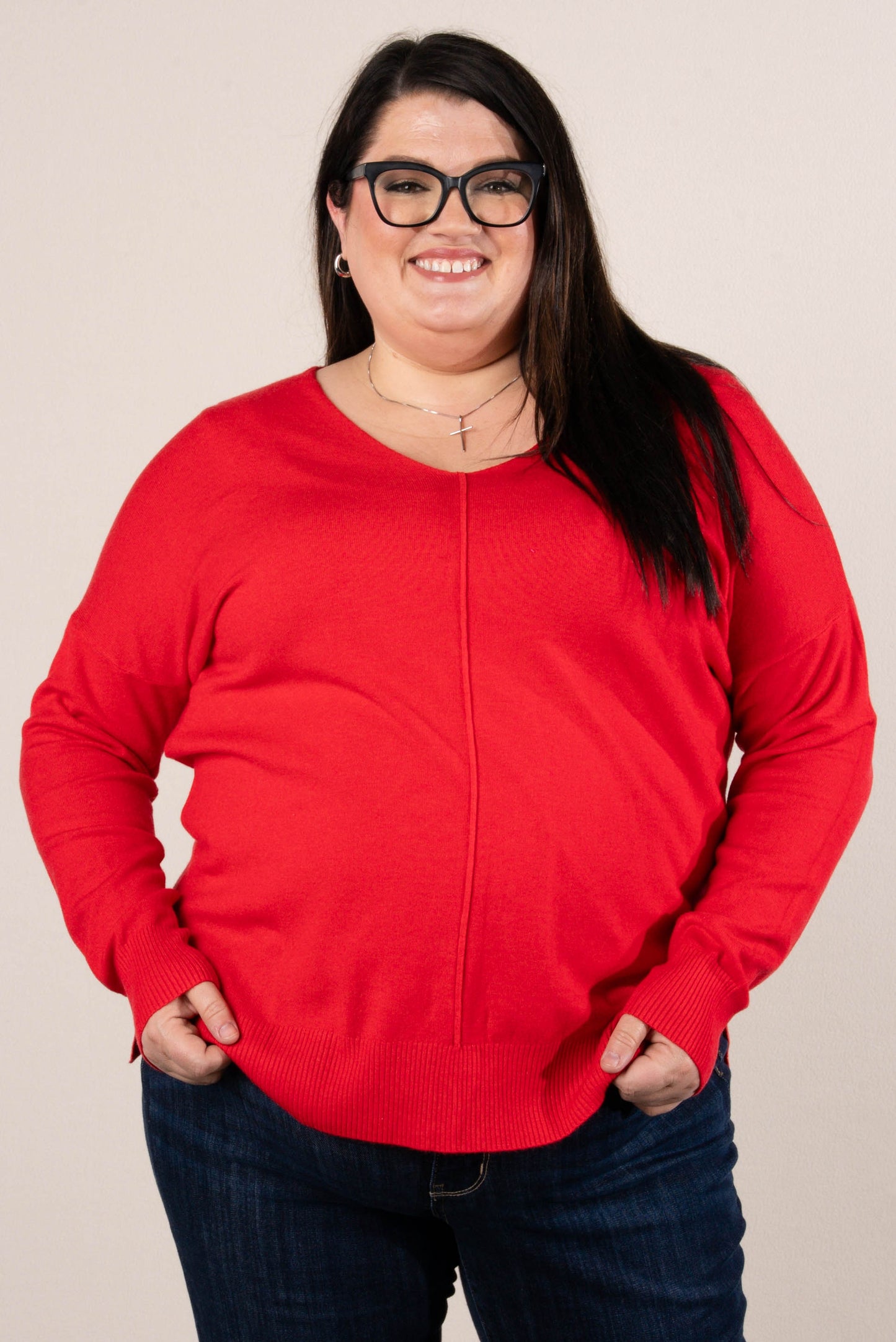 Piper Drop Shoulder Front Seam Sweater