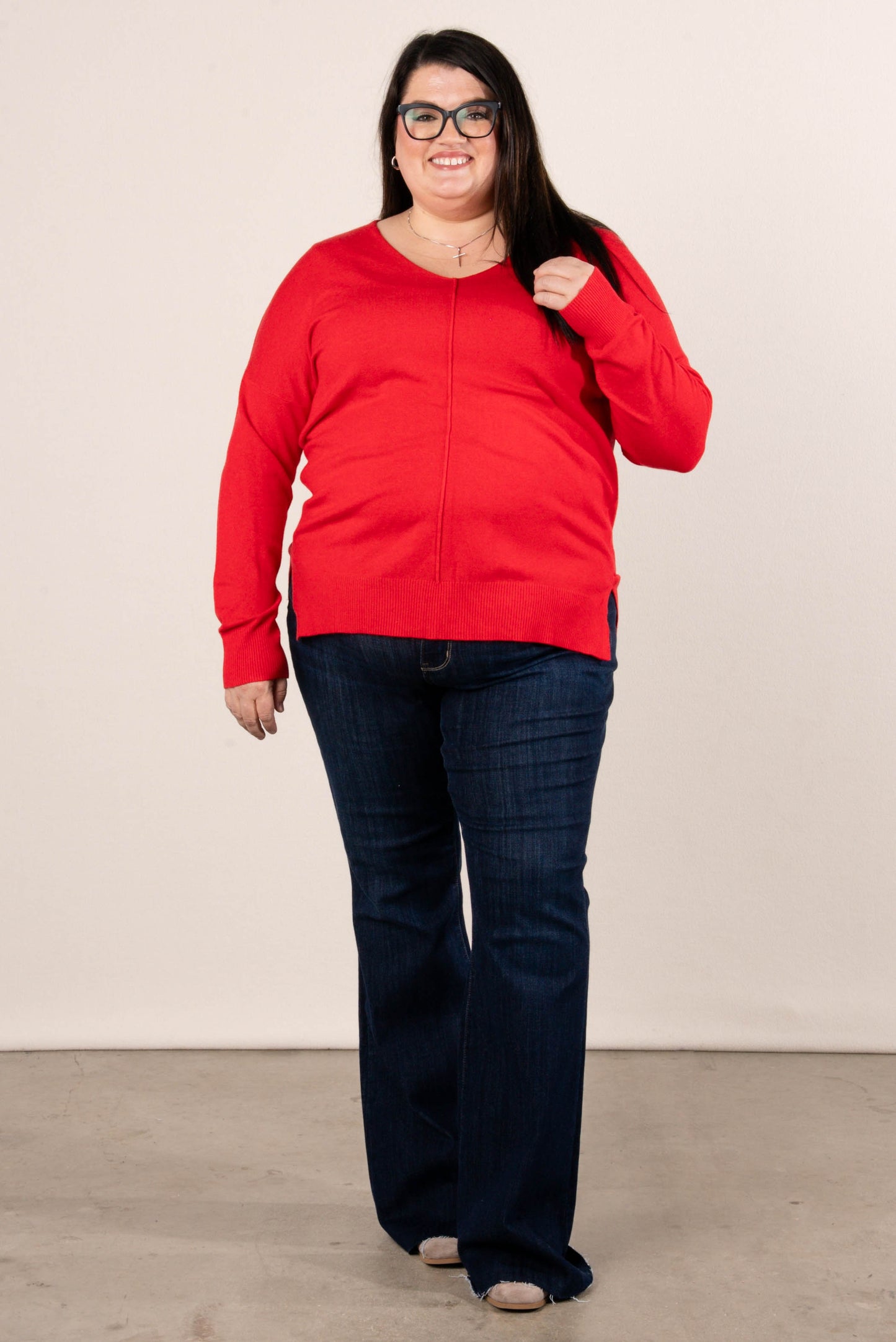 Piper Drop Shoulder Front Seam Sweater