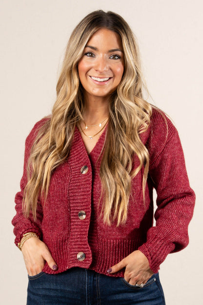 Ardelle Marled Knit Sweater Cardigan