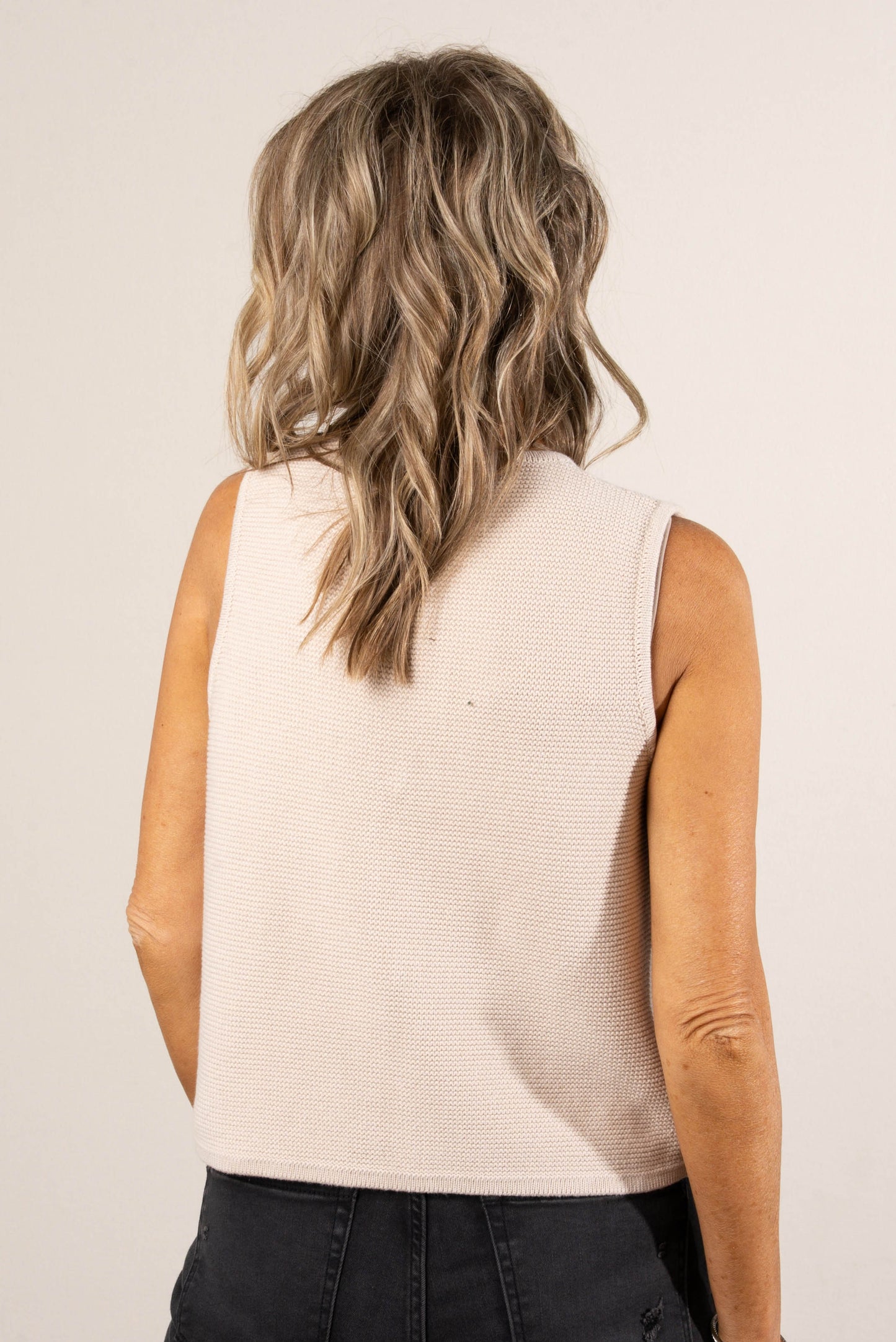 Fallen Leaves Tie Front Sweater Vest
