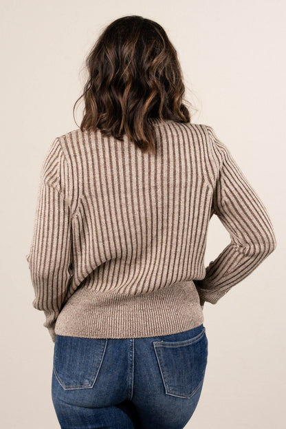 Tallulah Rib Knit Zip Up Sweater
