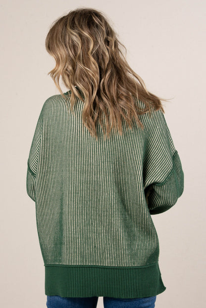 Serenade Two-Tone Rib Knit Sweater