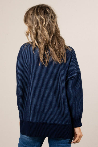 Serenade Two-Tone Rib Knit Sweater
