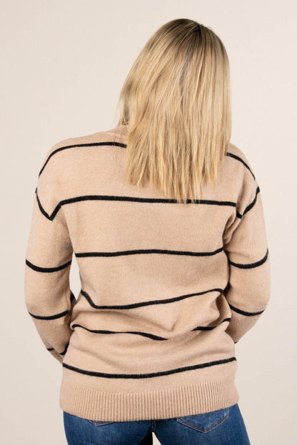Chanson Striped Drop Shoulder Sweater