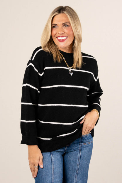 Chanson Striped Drop Shoulder Sweater