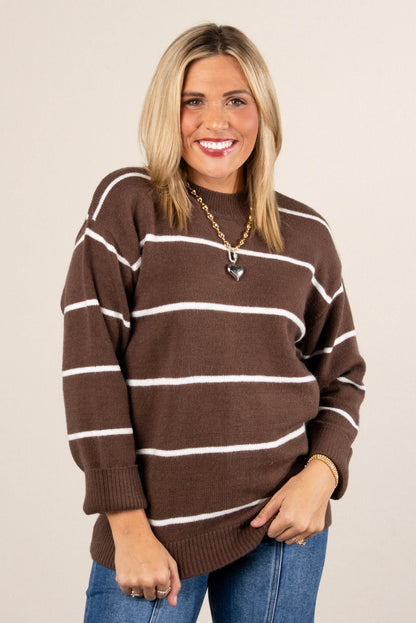 Chanson Striped Drop Shoulder Sweater