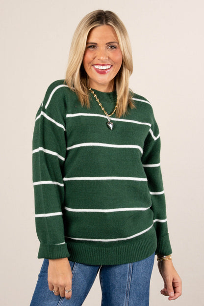 Chanson Striped Drop Shoulder Sweater