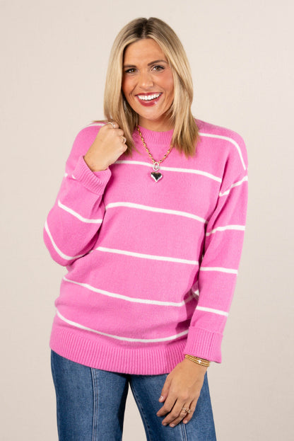Chanson Striped Drop Shoulder Sweater
