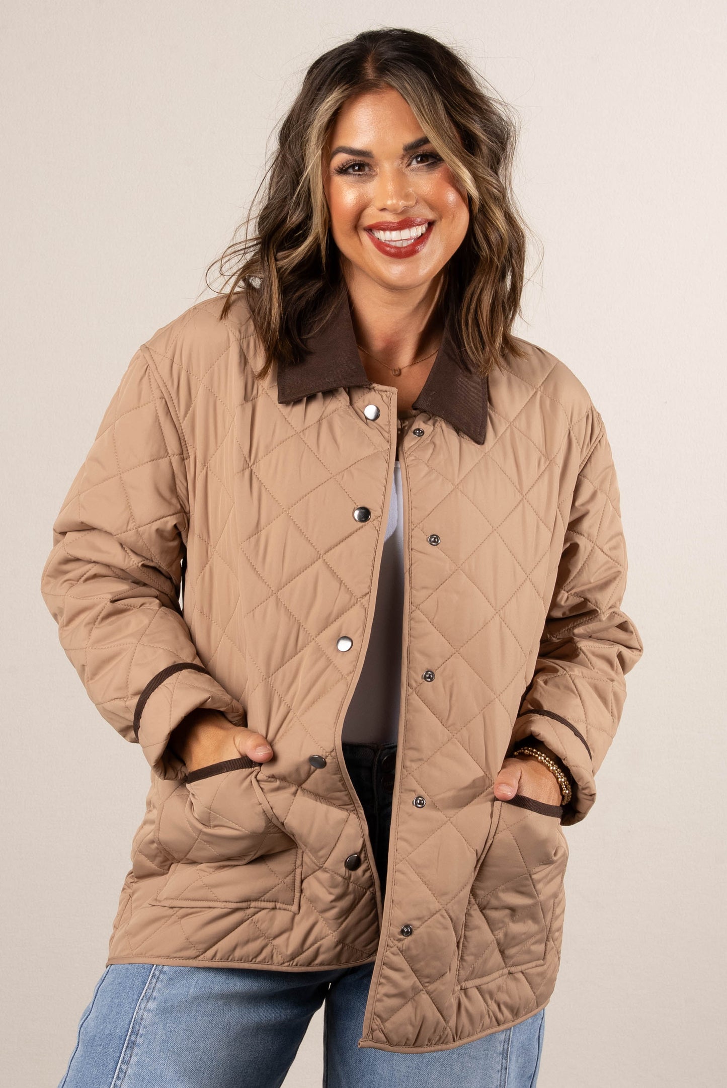 Kensington Quilted Snap Front Jacket