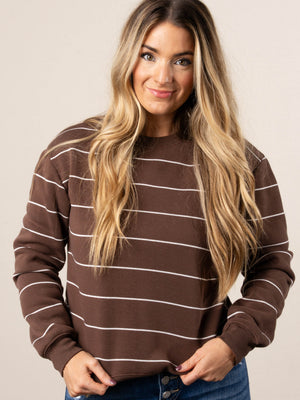 Weekender Striped French Terry Pullover