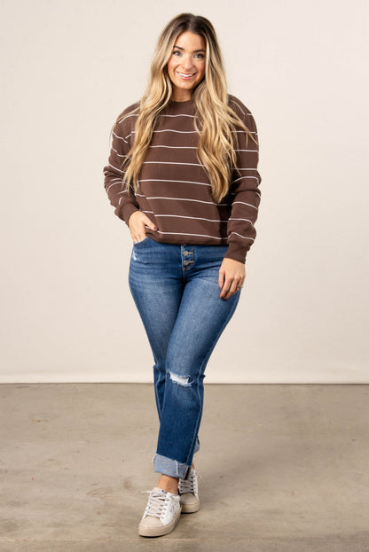 Weekender Striped French Terry Pullover