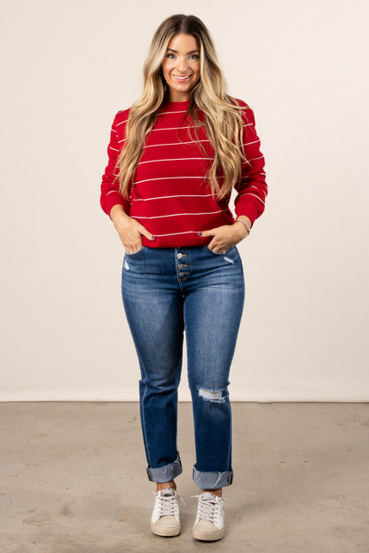 Weekender Striped French Terry Pullover