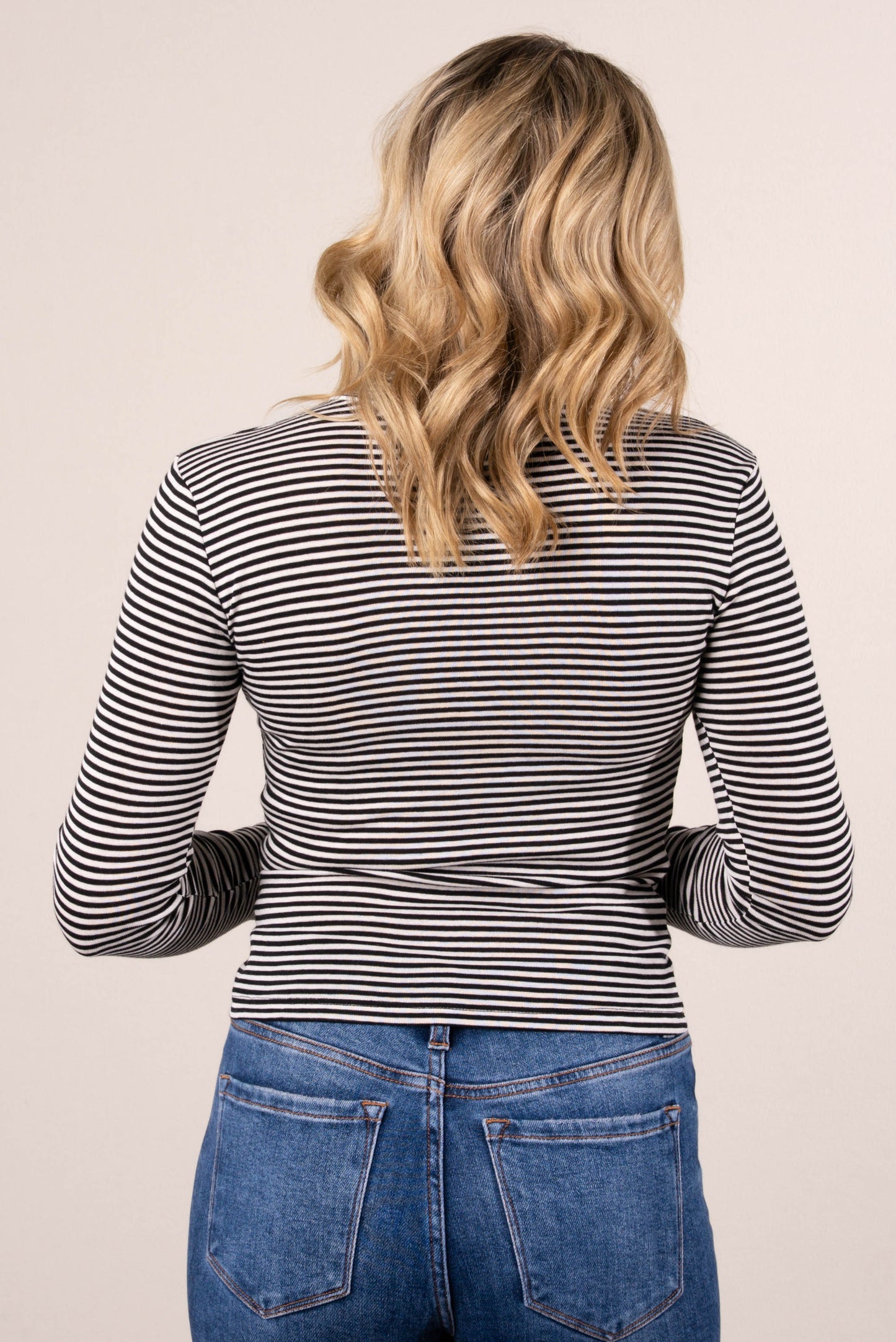 Harbor Striped Turtleneck Top