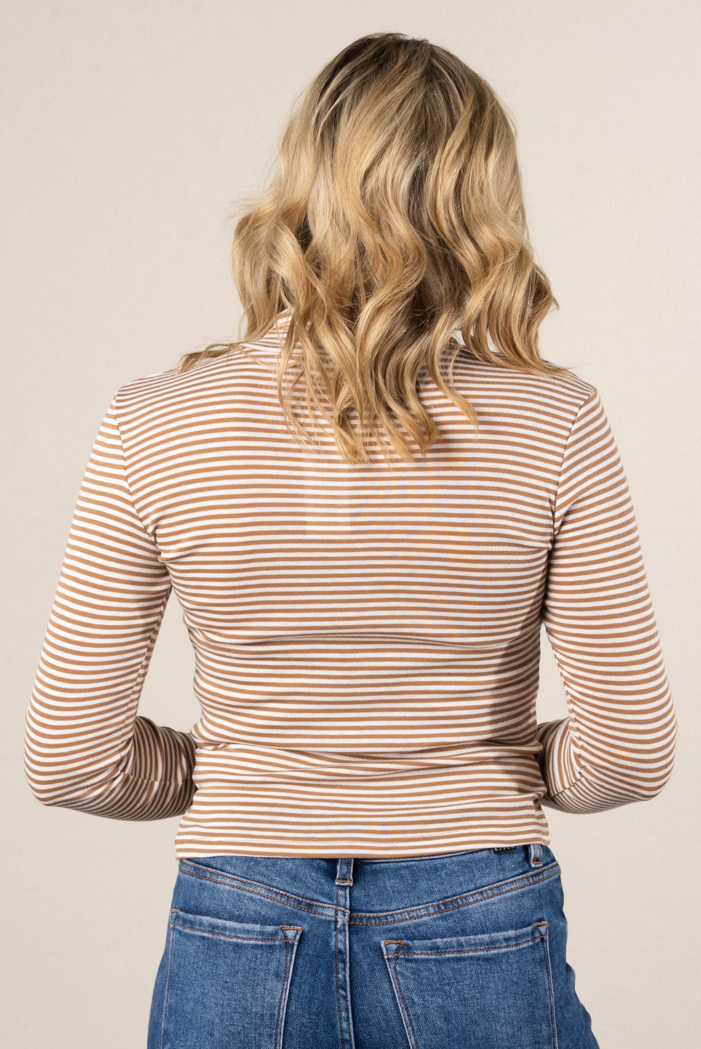 Harbor Striped Turtleneck Top