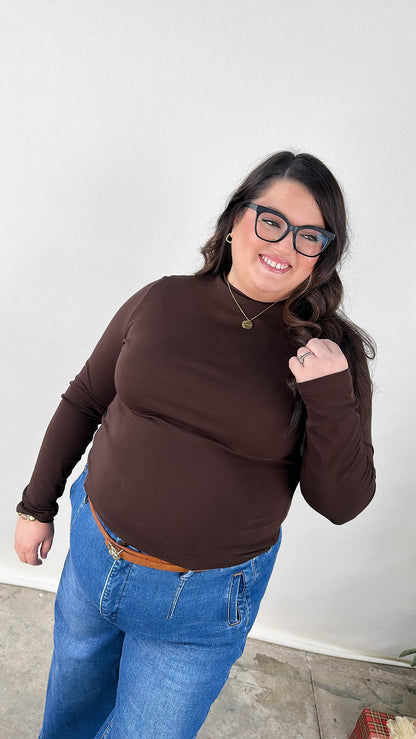 Keep Things Simple Mock Neck Top