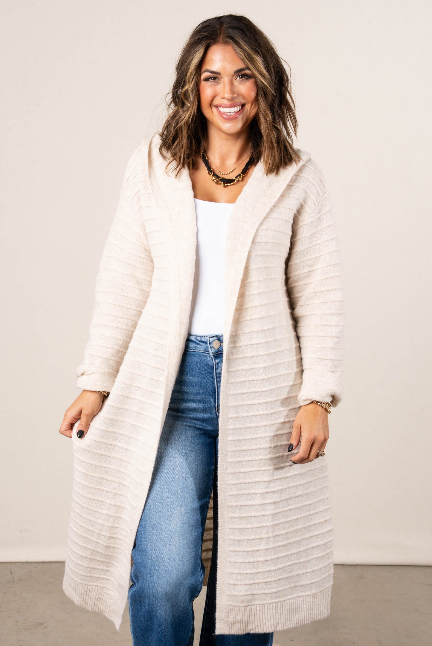Sorrel Open Front Hooded Duster Cardigan