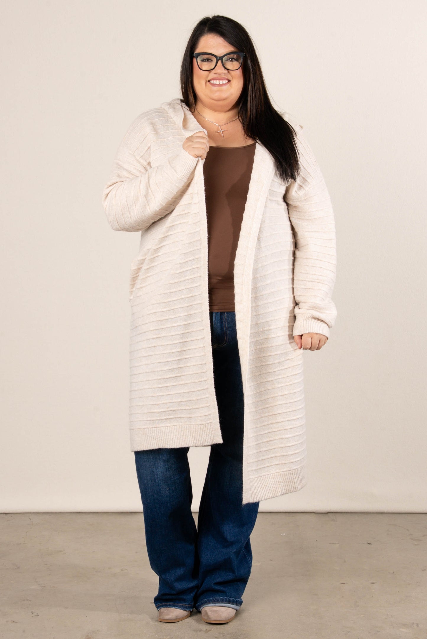 Sorrel Open Front Hooded Duster Cardigan
