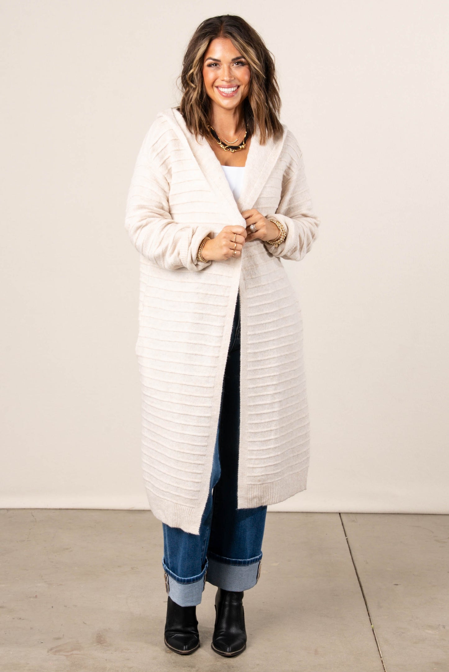 Sorrel Open Front Hooded Duster Cardigan