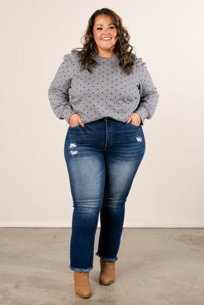 Calliope Polka Dot Pleated Shoulder Top