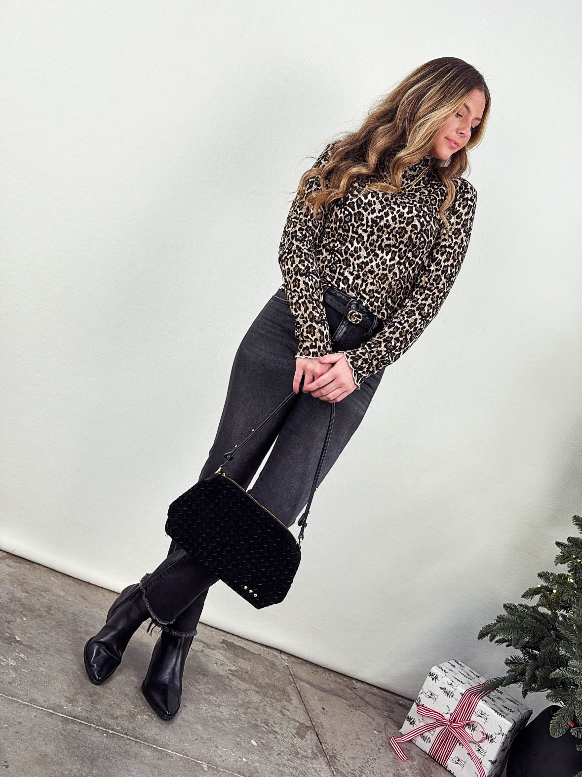 Wild One Leopard Lettuce Hem Top