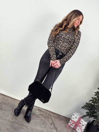 Wild One Leopard Lettuce Hem Top