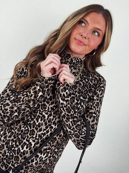 Wild One Leopard Lettuce Hem Top